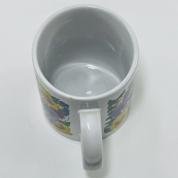 Vintage 1994 Suzy Zoo Mug Pansy For Thoughts Women Garden Gardener Flower Spring - Picture 7 of 11
